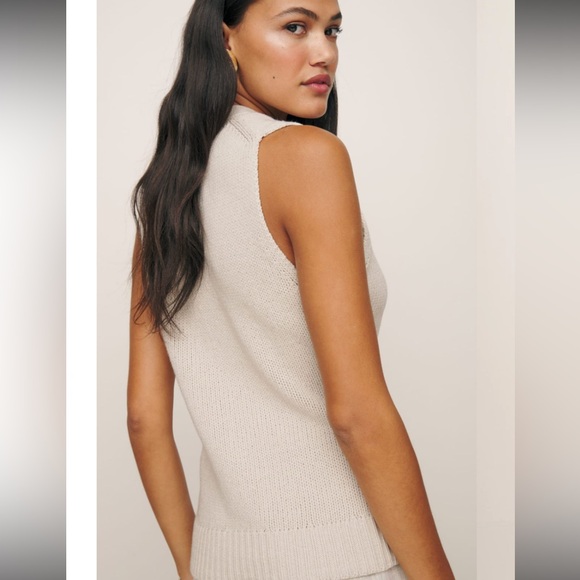 Reformation Emmy Super Soft Cashmere Organic Cotton blend sweater vest NWT small - Picture 5 of 9